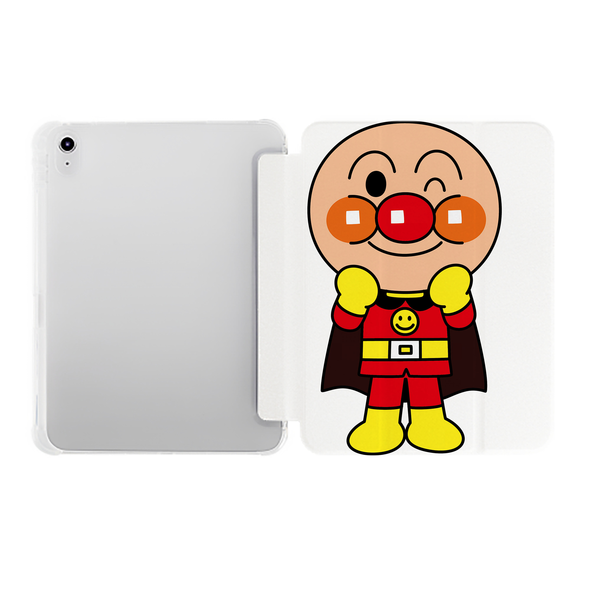 （画像用） アンパンマン Anpanman IPad ケース ペン収納付き 三つ折りスタンド PUレザー×シリコン 対応機種9.5/10.5/10.9インチ